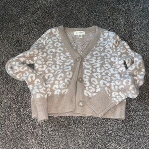 Jessica Simpson Beige Animal Print Cardigan